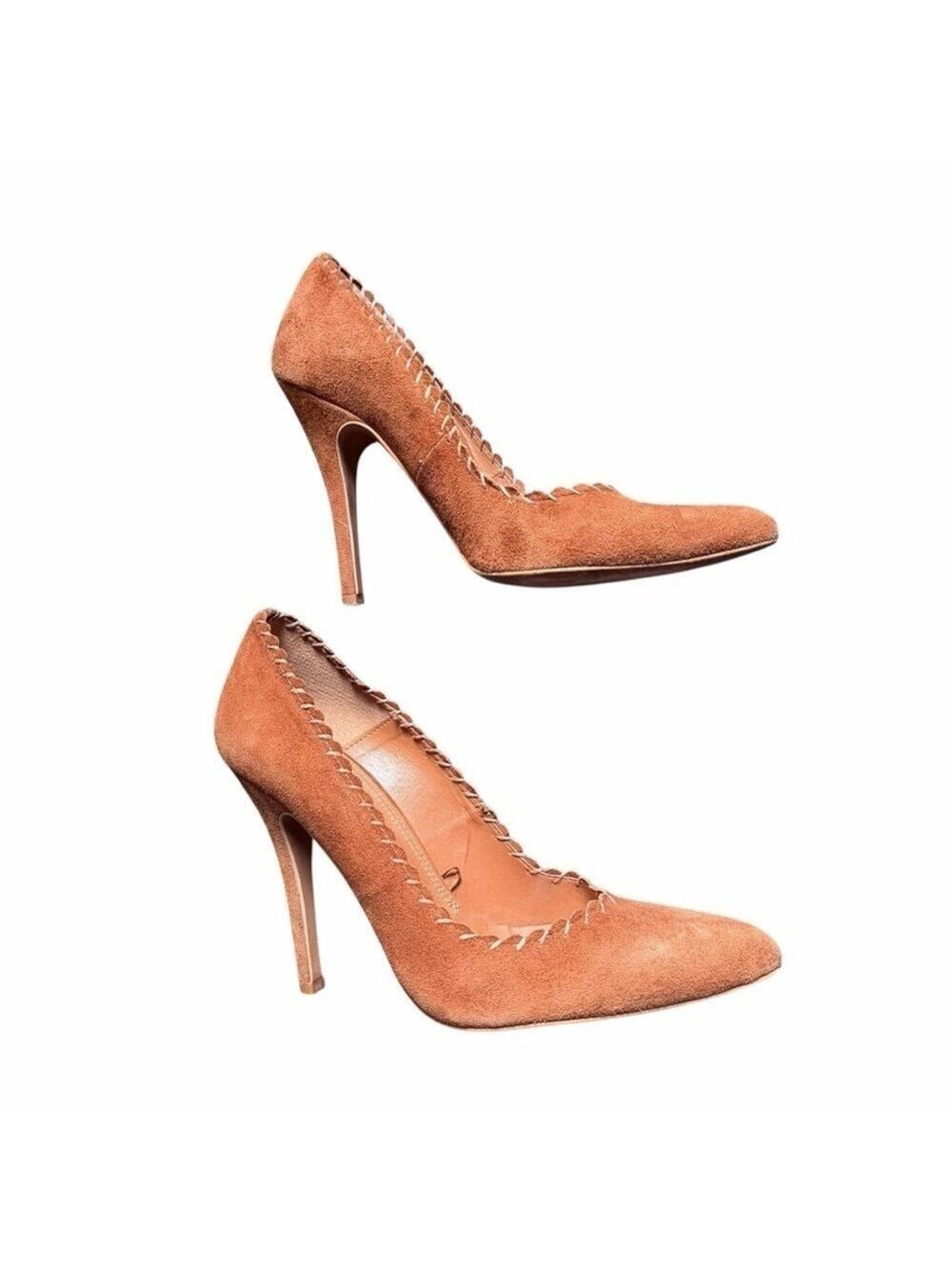 Zara Basic Brown Suede Stiletto 4.5” Heels Size 40